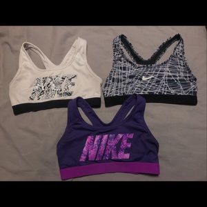 3 Nike sports bras